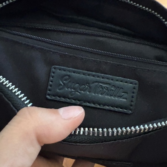 Elegant Black Bow Shoulder Bag satin dolls kill sugar thrillz - Picture 3 of 3